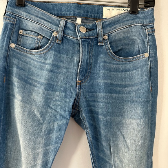 Rag And Bone Distressed Raw Hem Capri Jeans Size 24 - Picture 2 of 6